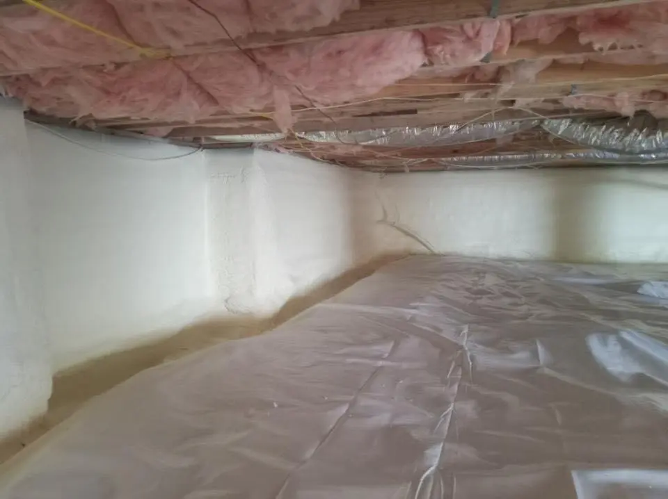 Crawl space encapsulation with closed-cell spray foam for Roof Maintenance in Gates
